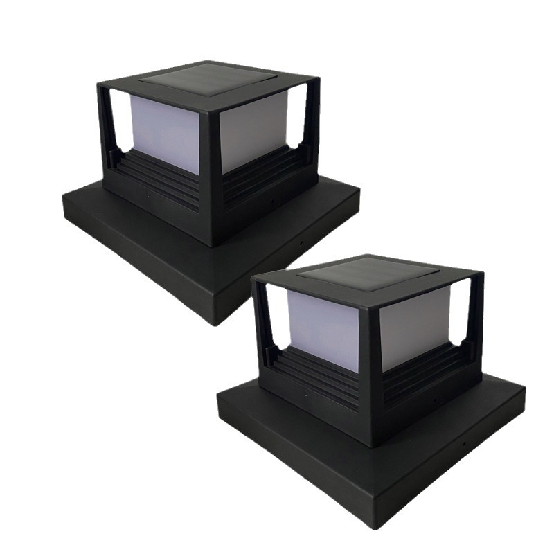 Outdoor solar column head lamps, square wooden column head lamps, column cap lamps, household garden lamps, fence lamps Item Picture