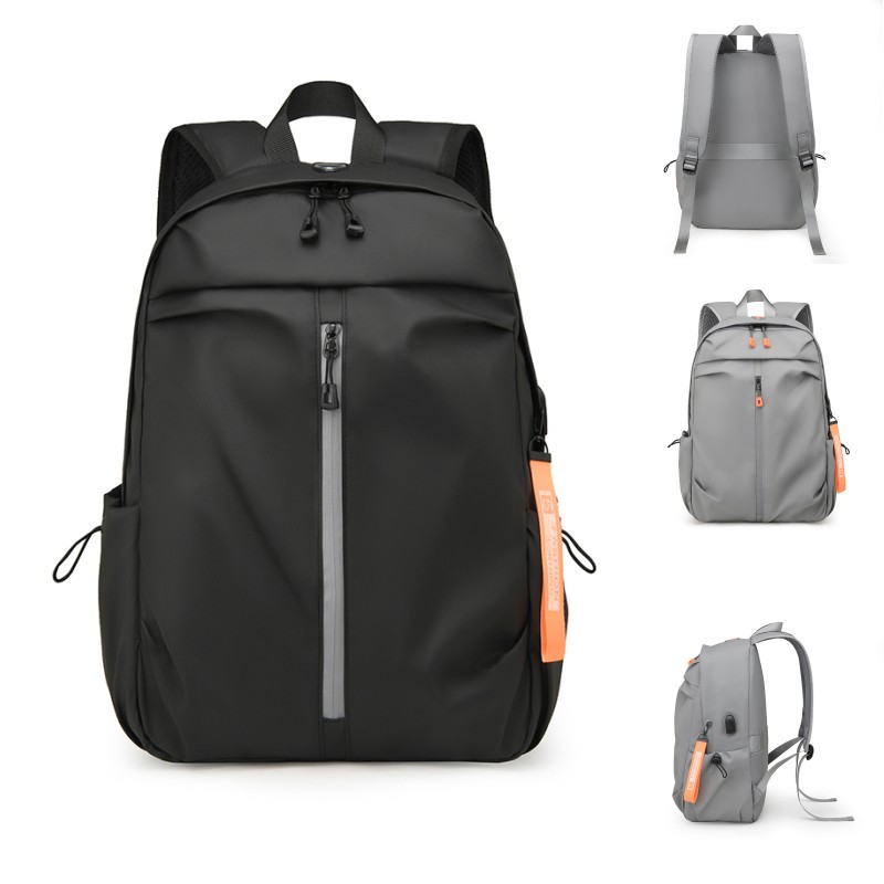 Men's casual large-capacity backpacks, outdoor logo printed computer bags, travel student schoolbags, cross-border wholesale full figure