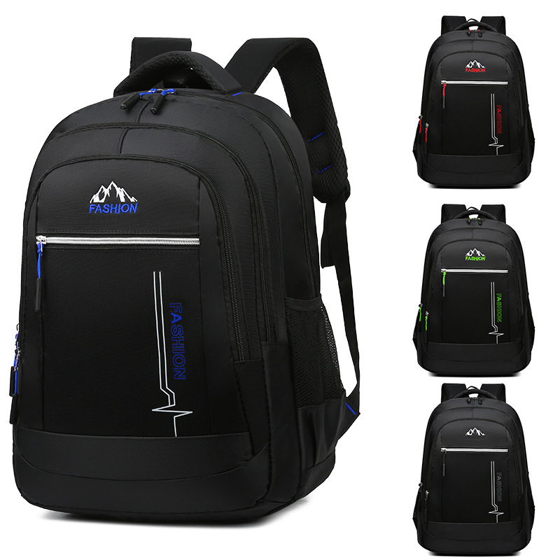 Cross-border large-capacity backpack, casual student schoolbag, Korean version of men's business commuting computer backpack, outdoor travel bag full figure