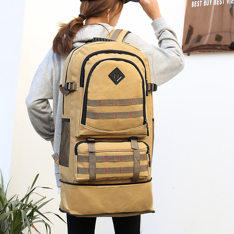 Cross-border supply of new large-capacity Oxford fabric camouflage backpacks for outdoor use, multi-purpose hiking and mountaineering bags for travel details Picture