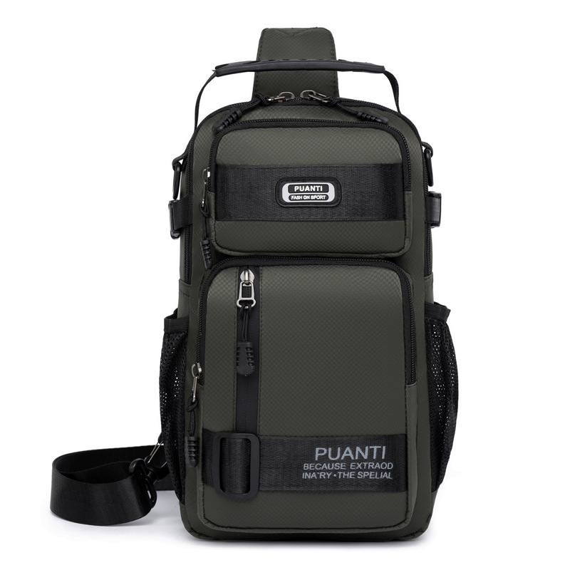 Cross-border men's large-capacity chest bag, high-end cycling sports bag, single-shoulder small crossbody bag and backpack for commuting to work Item Picture