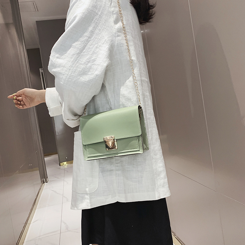 Summer Small Bag 2019 Summer New fashion solid color women's bag, single-shoulder crossbody bag, stylish and simple, factory direct delivery Specification drawing