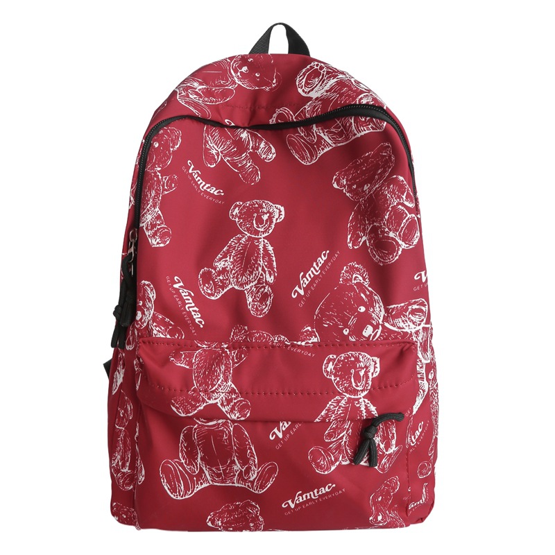 Simple ins backpacks for boys and girls in junior high school, large-capacity printed backpacks for high school students, and backpacks for college students Item Picture