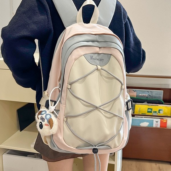 Mountain-themed outdoor hiking backpack for girls, large capacity, design sense, niche lightweight schoolbag, high-end for high school girls Specification drawing