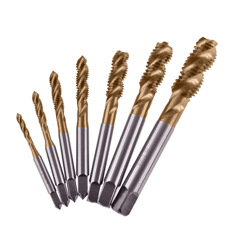 Wholesale of cobalt-containing machine taps for metal drilling, national standard coarse thread taps, blind hole tapping, square handle spiral taps full figure