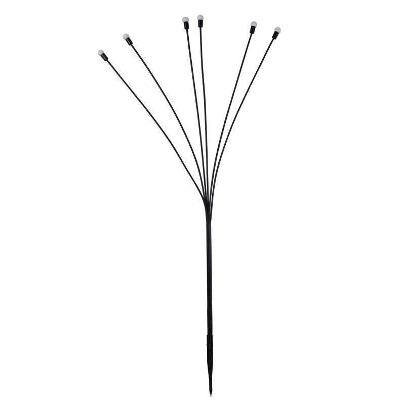 Solar-powered outdoor courtyard wind-driven 8-head firefly cross-border new type ground plug lamp garden decorative lawn lamp Item Picture