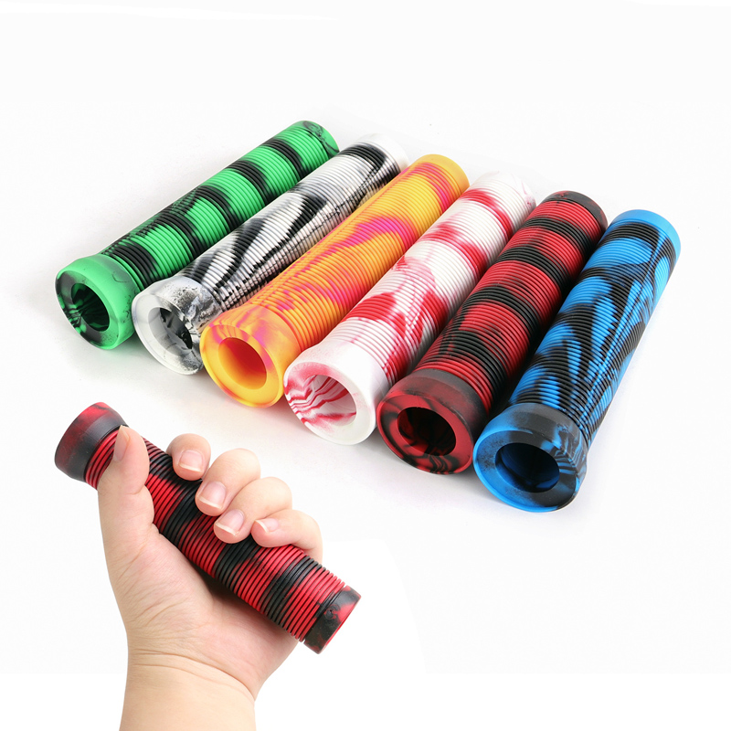 241110双色橡胶把套自行车把套折叠公路单车把套 单车把握双通把套握把产品图