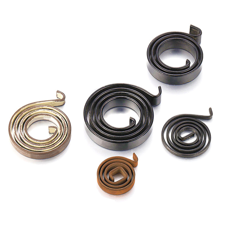 Spiral flat wound wire spring buffer coil fan stretching constant force starter car seat spring ring processing Item Picture