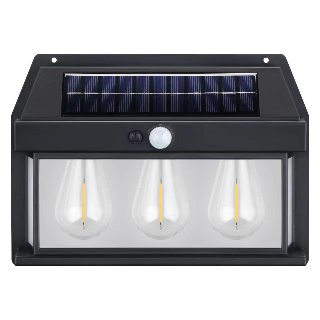 Household solar lamps, outdoor garden lamps, automatic lighting at dark, warm light tungsten filament human body sensor wall lamps, gift wholesale Item Picture