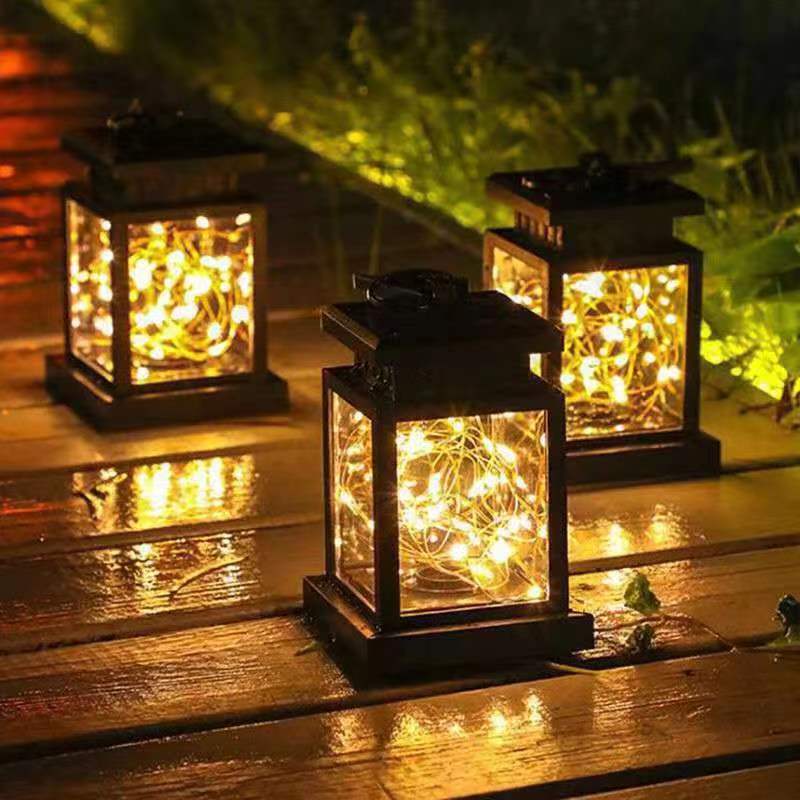 Retro palace lanterns, ground socket lights, LED lights, star lights, outdoor garden, lawn, courtyard, antique palace lanterns, electronic candles full figure