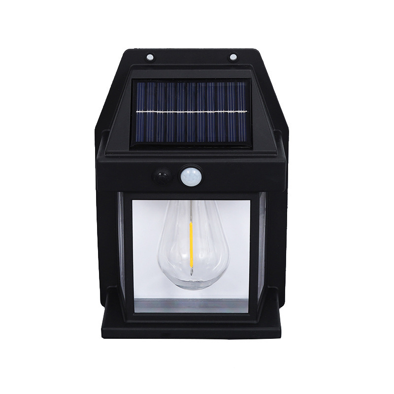Cross-border outdoor solar wall lamps, outdoor waterproof tungsten filament lamps, sensor garden lamps, garden villa lighting, house lamps Item Picture