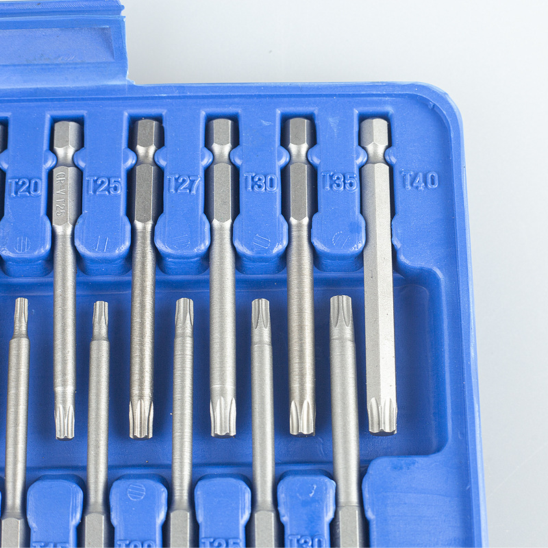 Electric screwdriver set, special-shaped cross, straight line, plum blossom, hexagonal U-shaped extension 50-piece set, extended screwdriver bit Specification drawing