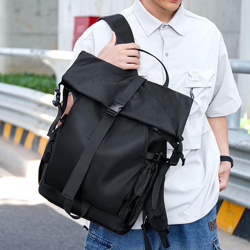 Wholesale of new cross-border leisure travel backpacks, large-capacity, multi-functional, simple and fashionable college student sports backpacks details Picture