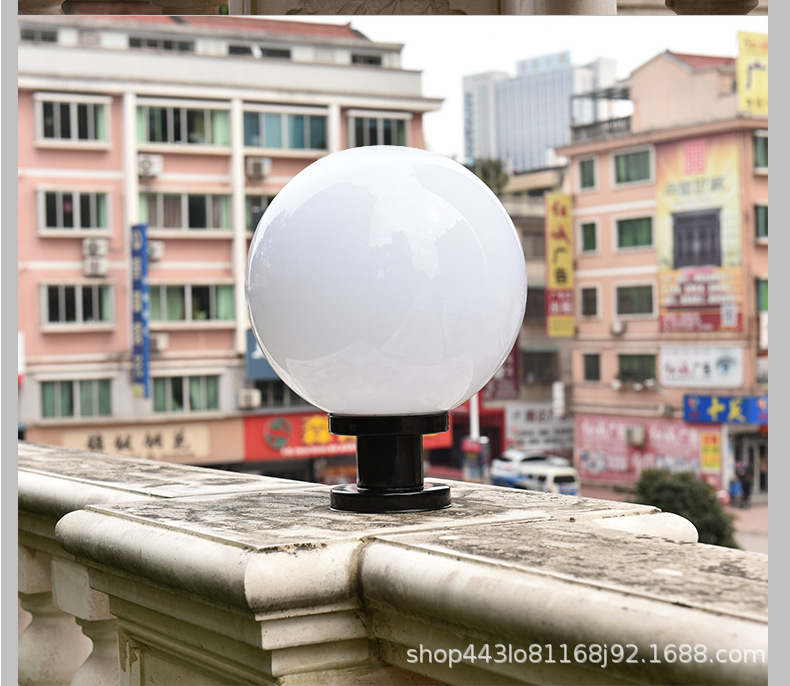 Electric connection type round ball outdoor rainproof courtyard lamp post head lamp, wall head lamp, door post lamp, villa lamp, garden lamp details Picture