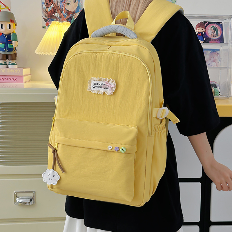 High-appearance-level ins-style schoolbag for girls, junior high school girls, senior high school and college students, lightweight, simple and fresh backpack Specification drawing