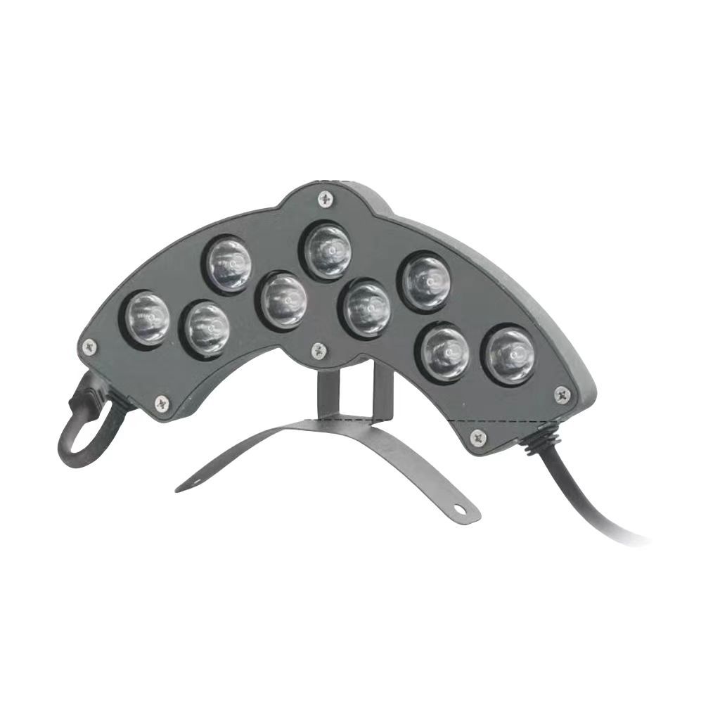 LED corrugated lights, outdoor waterproof pavilion crescent-shaped lights, arc-shaped tile lights, ancient building and temple glazed tile lights, tile spotlights Application Scenario