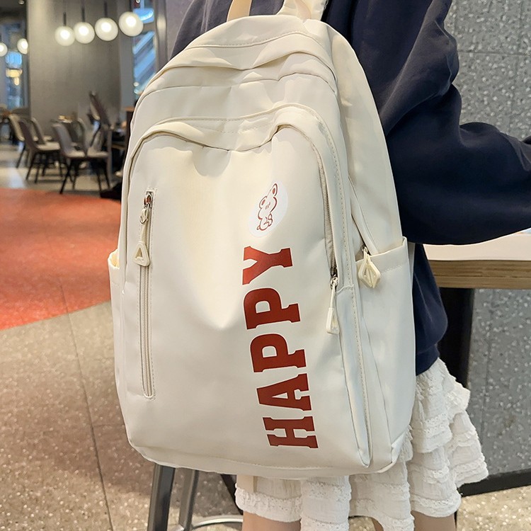 This trendy backpack has a sense of design and is versatile in various sizes. It is a lightweight backpack for campus students and a multi-layered practical backpack Application Scenario