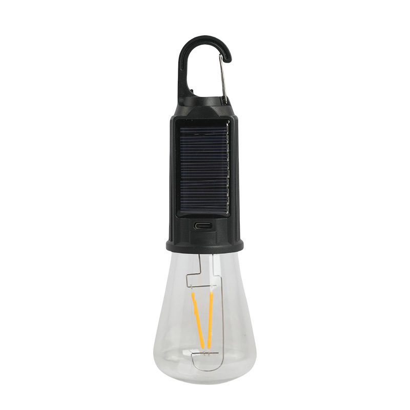 Household solar lamps, rechargeable bulbs, warm light lighting, outdoor long-lasting with hooks, camping atmosphere tent lamps Item Picture