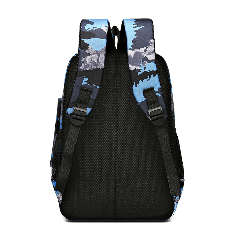 Factory wholesale of large-capacity backpacks for foreign trade, outdoor leisure travel backpacks, and fashionable three-piece schoolbags for middle school students Application Scenario