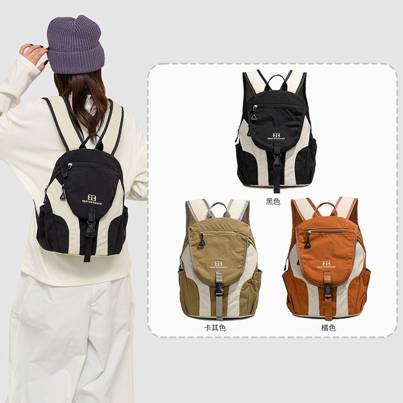 Wholesale of 2024 new fashionable, retro and high-end versatile backpacks for women, large-capacity college student schoolbags and computer bags full figure
