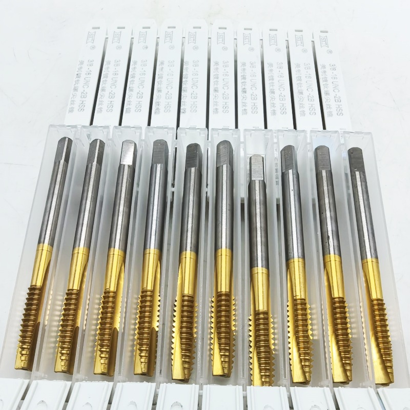 W6542 titanium-coated American end tap, American tip tap 4-40, 5-40 1/4, 5/16, 3/8, 1/2 Specification drawing