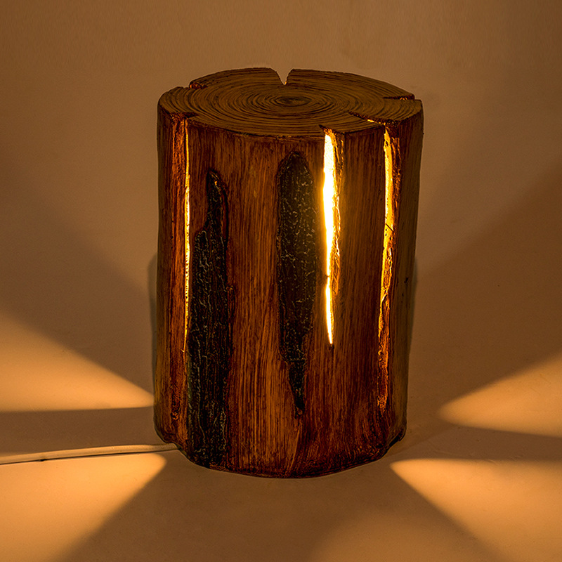 Outdoor hollowed-out illuminated tree stump lights, shaped lights, decorative lawn lights, garden villa scenic area lighting, shaped landscape lights Specification drawing