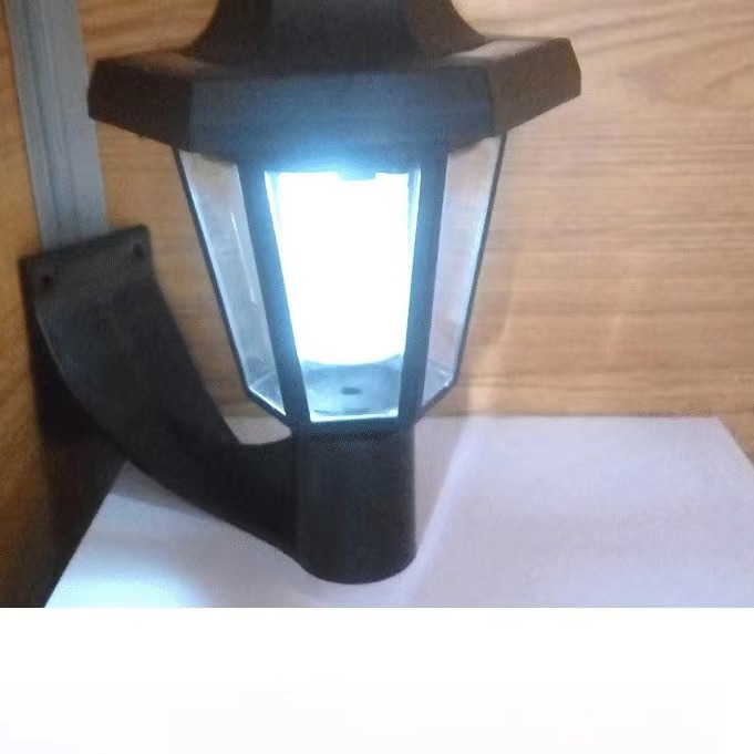 E-commerce cross-border solar hexagonal wall lamps, court lamps, garden lamps, outdoor light-controlled new-style villa decorative lamps manufacturer Specification drawing
