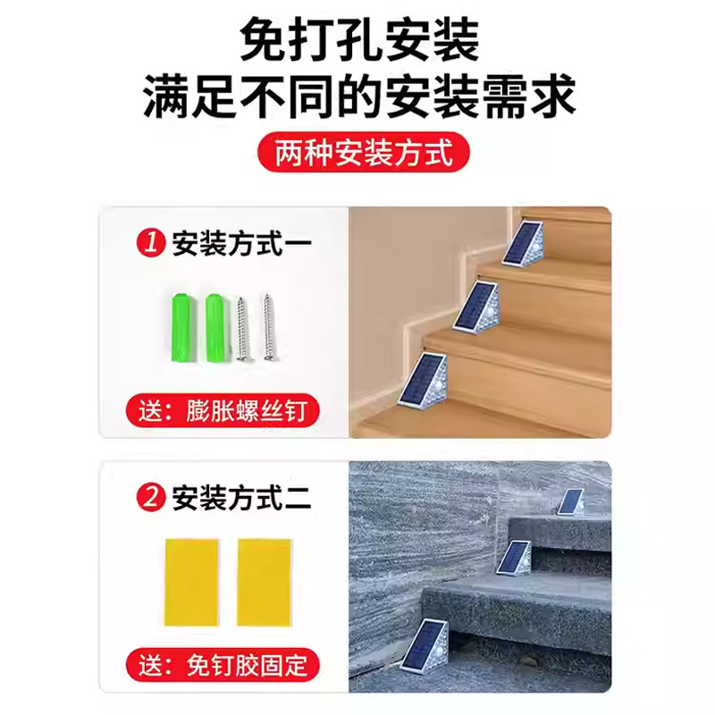 Cross-border outdoor step light, courtyard lens, high-brightness atmosphere decoration, step light, waterproof and anti-theft, solar staircase light Application Scenario