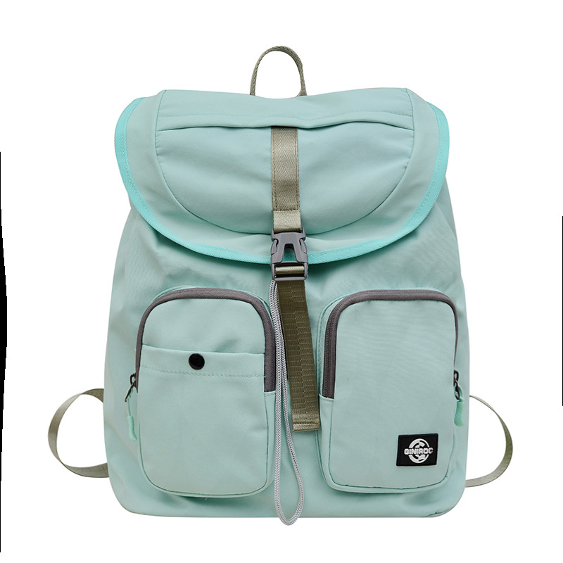 Large-capacity student multi-functional backpack, lightweight and versatile schoolbag, solid-color Japanese-style outdoor bag, sports bag Item Picture
