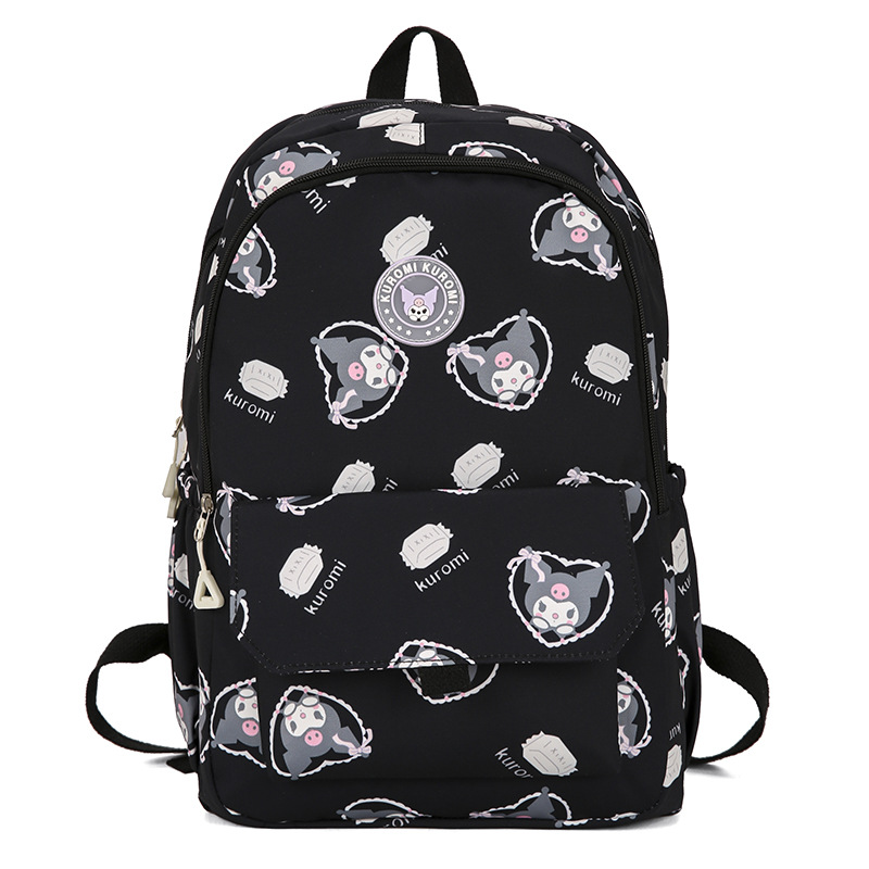 New cartoon graffiti backpack for girls, a large-capacity backpack for junior and senior high school students, a fresh and cute student bag Item Picture