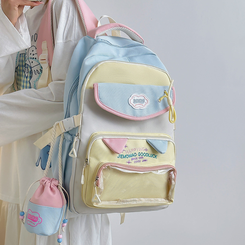 Cute and painful backpack for junior high school students, large-capacity backpack for girls, high school and college students, and travel backpack for girls Application Scenario