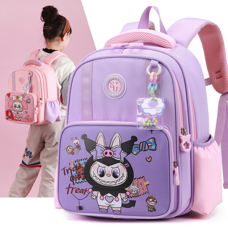 Schoolbag for girls, first and second grades of primary school, senior class of kindergarten, boys, children, lightweight back-protecting large-capacity backpack Application Scenario