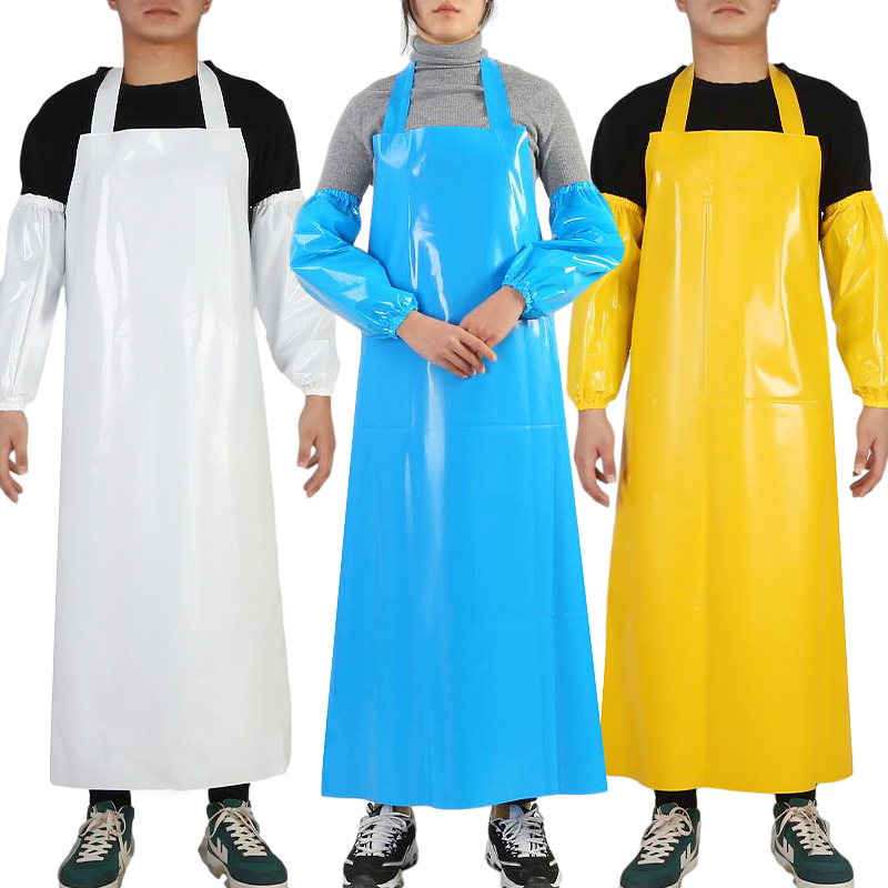 TPU防水围裙套袖防油耐酸碱软围兜屠宰水产食品围腰软皮防水围裙