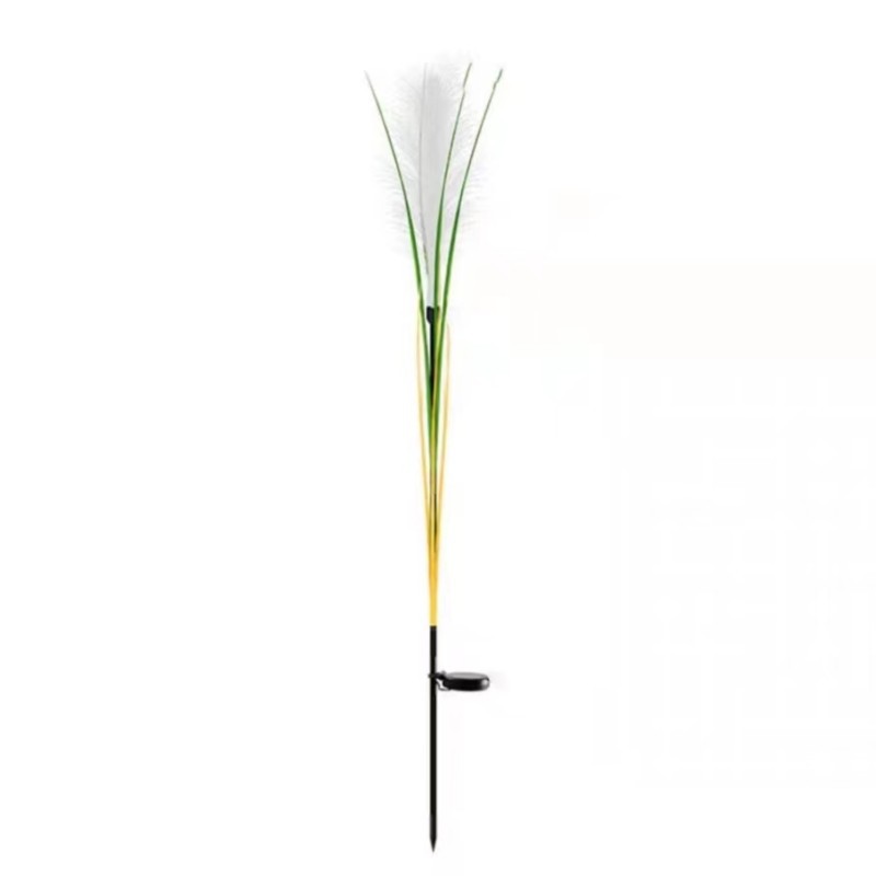 Solar fiber optic reed lamps, led simulation outdoor lawn and courtyard reed lamps, park ground insert decorative landscape lamps Item Picture