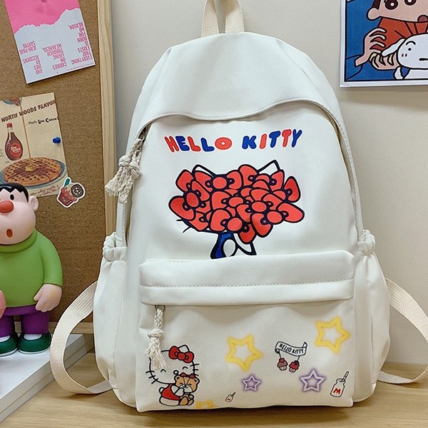 Cute cartoon student large-capacity backpack, cream backpack, new fresh and cute KT cat casual trendy backpack Application Scenario