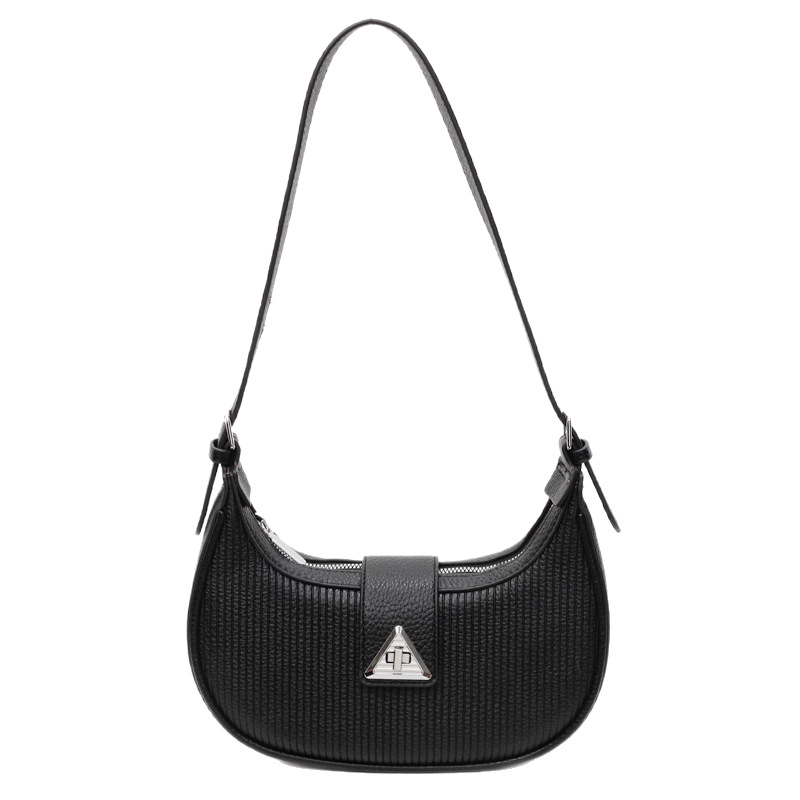 High-end underarm bag for women, 2025 new style, fashionable and high-quality single-shoulder bag, versatile and trendy crescent bag, solid color crossbody bag Item Picture