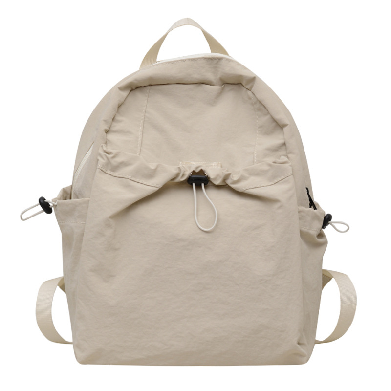 Korean version large-capacity backpack for women, fashionable and lightweight multi-layer travel backpack, women's nylon ultra-light waterproof travel schoolbag Item Picture