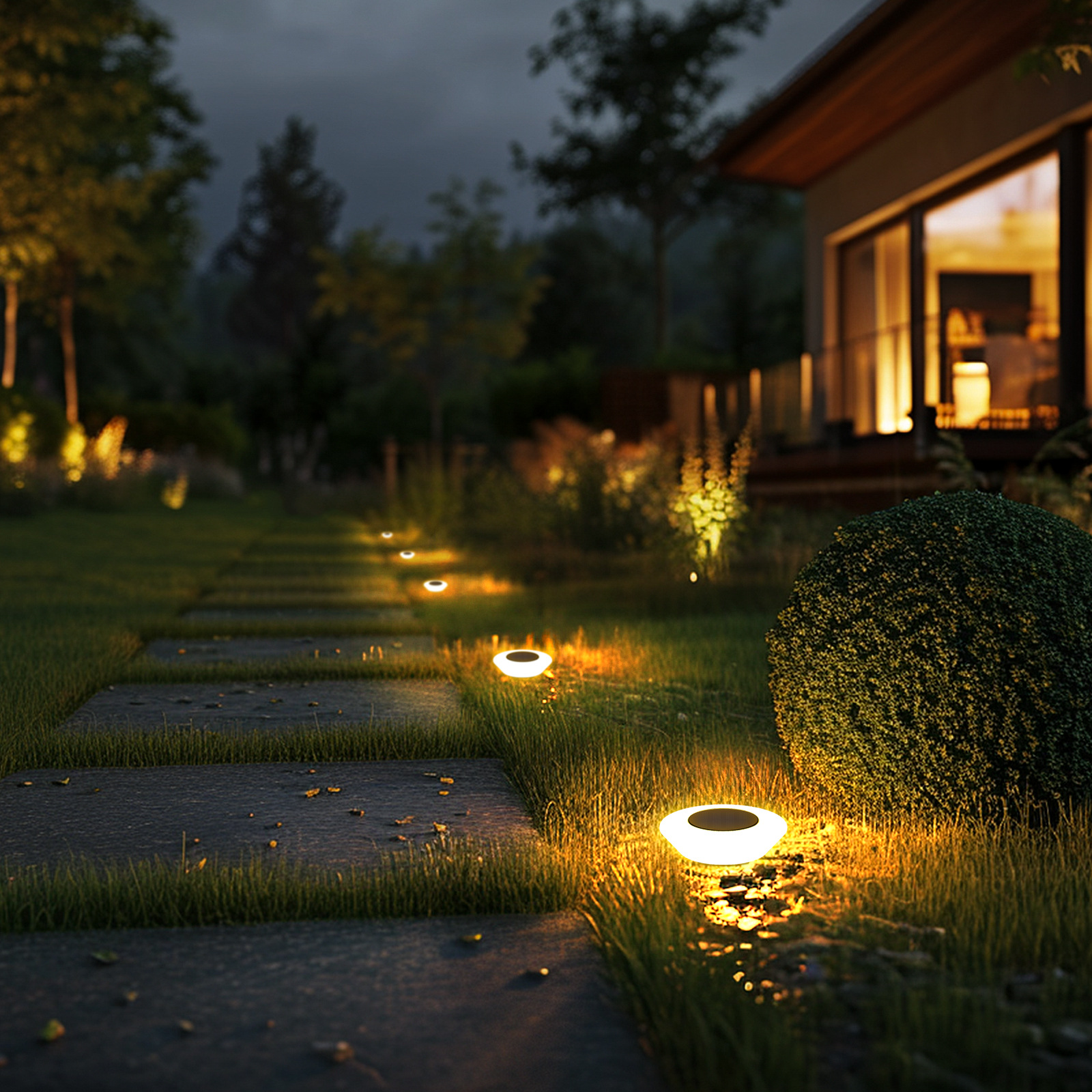 Ultra-bright large lamp beads solar lamp, 16LED buried lamp, lawn lamp, courtyard outdoor waterproof, villa decorative floor lamp Specification drawing