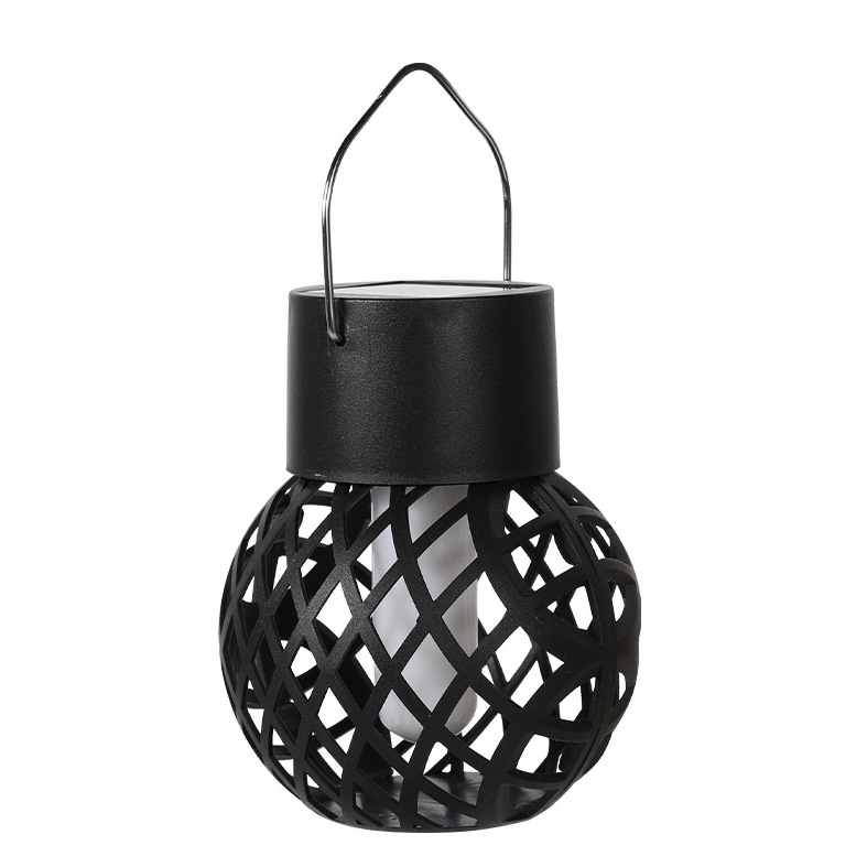 Cross-border solar flame hanging ball lamp, outdoor waterproof led simulation flame lamp, camping atmosphere decoration hanging lamp Item Picture