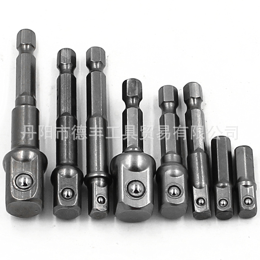 8pc adapter, adapter rod, electric screwdriver adapter, 1/2, 3/8, 1/4 hexagonal socket, pneumatic full figure