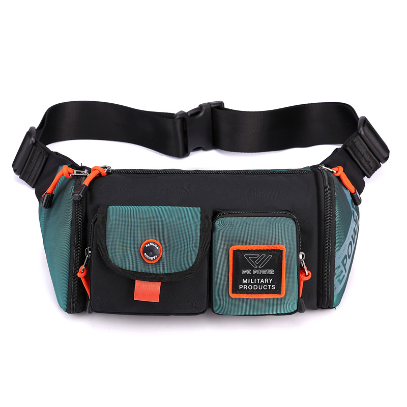 New men's casual functional waterproof chest bag, fashionable and trendy single-shoulder bag, crossbody men's bag, large-capacity commuting bag Item Picture