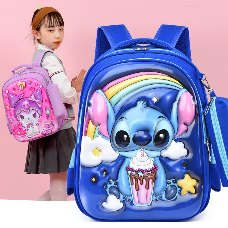 The new Kulomi children's schoolbag, a cartoon backpack for first grade kindergarten, is lightweight and cute. It's a backpack for boys and girls details Picture