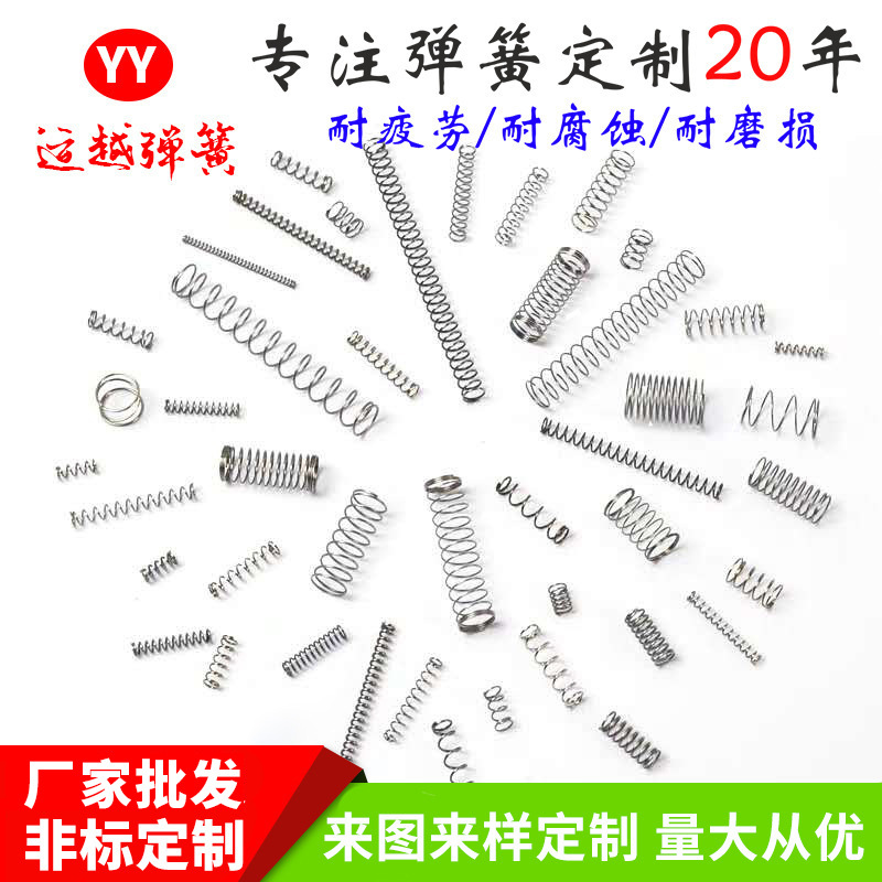Factory direct sales of stainless steel compression springs, precision 304 stainless steel cylindrical springs, hardware toys, and special-shaped springs full figure