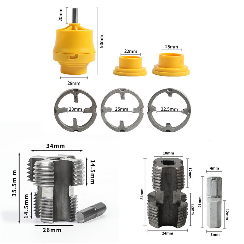 Electric type electric drill for modifying water pipe threading machine, household plastic thread electric threading machine tool, ppr water pipe undefined
