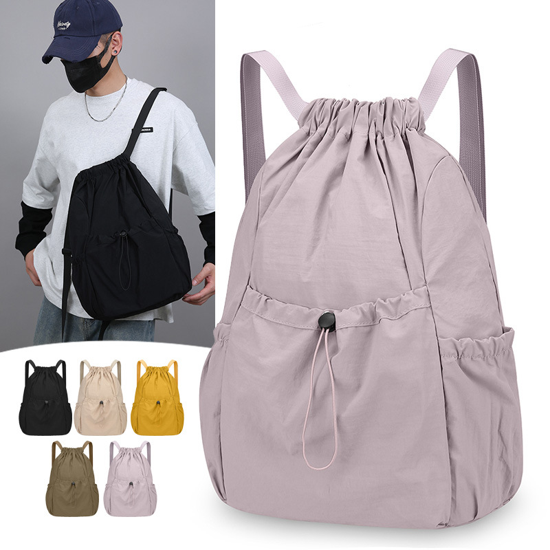 New simple and waterproof backpack, large-capacity high school and college student schoolbag, multi-functional, lightweight and casual folding backpack details Picture