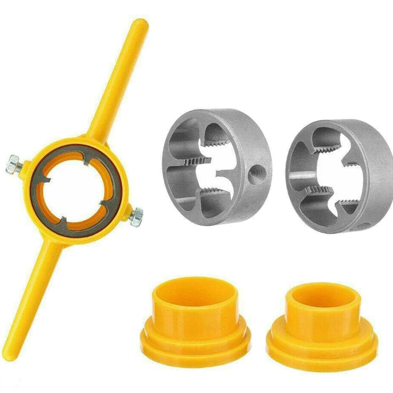 In stock: 6-piece set of water pipe threading machine, thread plastic pipe, water pipe threading manual wrench set details Picture