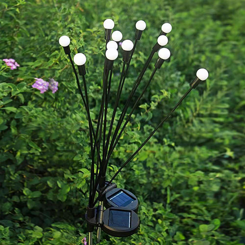 Outdoor waterproof solar firefly ground plug lights, ambient lights, landscape lights, lawn lights, solar outdoor garden lights Application Scenario