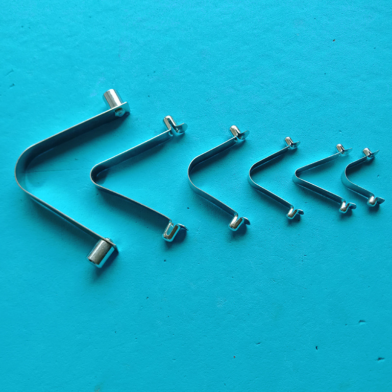 V-shaped spring plate for positioning inside the tent tube of the stroller, 6mm double-bead V-shaped spring plate Specification drawing