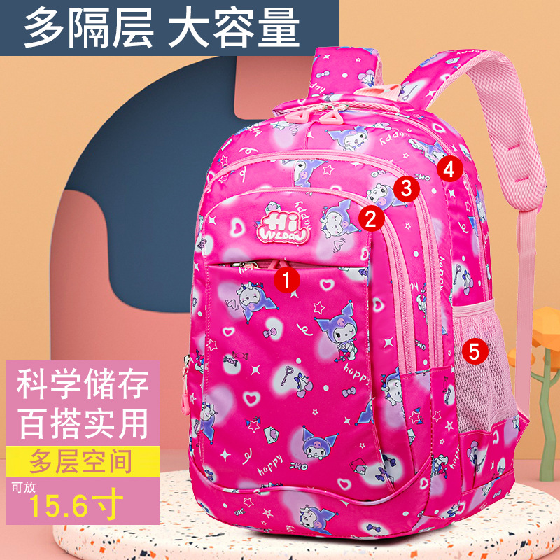 Cross-border backpacks: Fashionable bags for junior high school, senior high school, primary school students, children, boys and girls, cute printed large-capacity backpacks details Picture