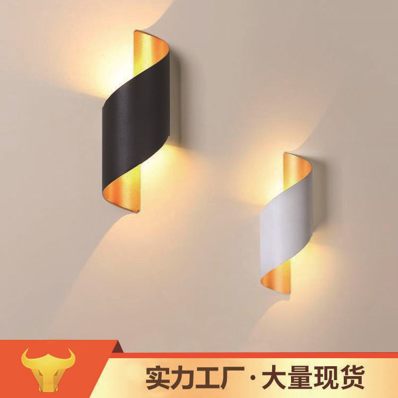 Hot-selling led outdoor wall lamps, waterproof indoor living room background wall lamps, creative upper and lower lighting, courtyard corridor and doorplate lamps full figure